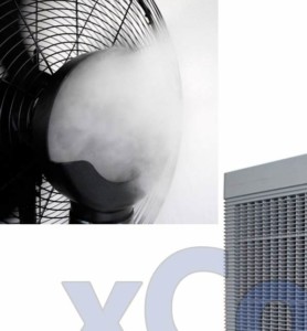 Mist cooling system vs outdoor misting fans- xCooling Dubai
